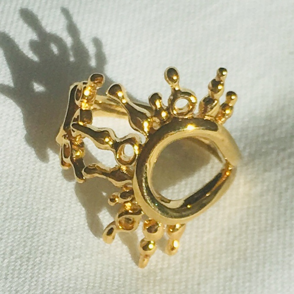 🍉3/$20 Shiny Gold Plated Sunburst Ring
